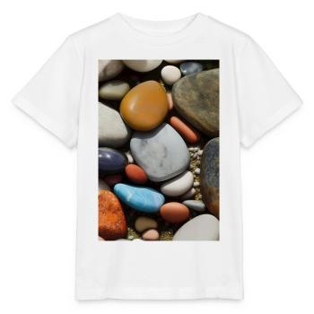 Bunte Steine - Stanley/Stella Kinder T-Shirt MINI CREATOR  - Weiß - Vorne - Maike (125cm)