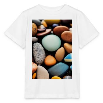 Bunte Steine - Stanley/Stella Kinder T-Shirt MINI CREATOR  - Weiß - Vorne - Maike (125cm)