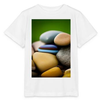 Bunte Steine - Stanley/Stella Kinder T-Shirt MINI CREATOR  - Weiß - Vorne - Maike (125cm)