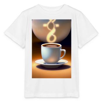 Café, grains de café - T-shirt bio MINI CREATOR Stanley/Stella Enfant - blanc - Devant - Maike (125cm)