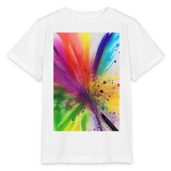 Farbklecks - Stanley/Stella Kinder T-Shirt MINI CREATOR  - Weiß - Vorne - Maike (125cm)