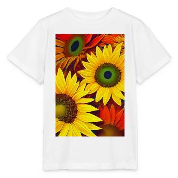 Tournesols - T-shirt bio MINI CREATOR Stanley/Stella Enfant - blanc - Devant - Maike (125cm)