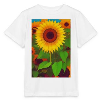 Tournesols - T-shirt bio MINI CREATOR Stanley/Stella Enfant - blanc - Devant - Maike (125cm)