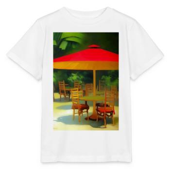 Café asiatique en plein air - T-shirt bio MINI CREATOR Stanley/Stella Enfant - blanc - Devant - Maike (125cm)