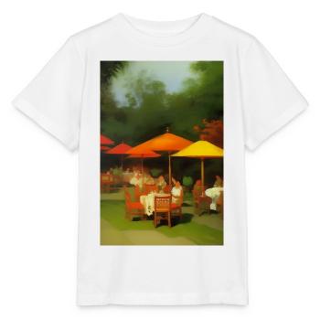 Café asiatique en plein air - T-shirt bio MINI CREATOR Stanley/Stella Enfant - blanc - Devant - Maike (125cm)
