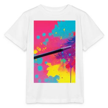 Abstrakte Kunst - Stanley/Stella Kinder T-Shirt MINI CREATOR  - Weiß - Vorne - Maike (125cm)