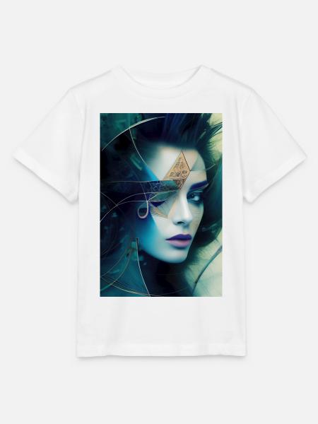Abstrakte Gesichts Kunst - Stanley/Stella Kinder T-Shirt MINI CREATOR - Weiß