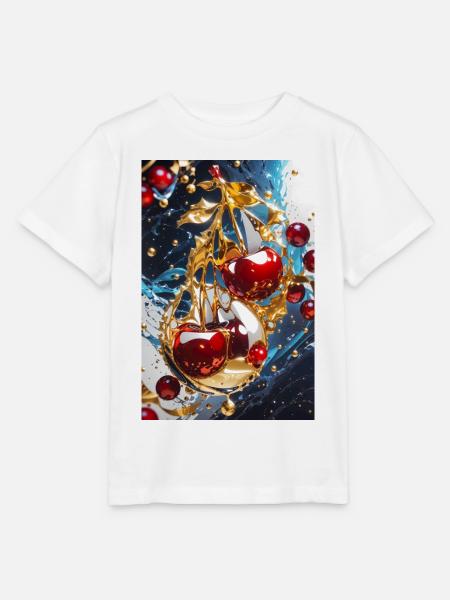 Kirschen mit Gold - Stanley/Stella Kinder T-Shirt MINI CREATOR - Weiß