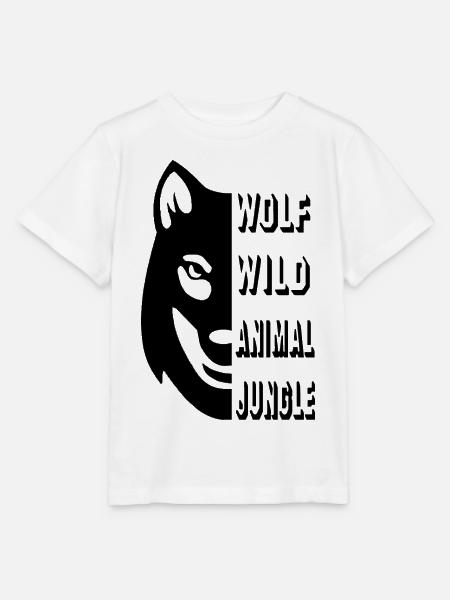 Wolf Wolves Wild Tier Animal Shirt - Stanley/Stella Kinder T-Shirt MINI CREATOR - Weiß