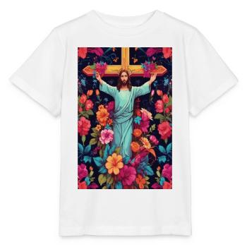Jesus Christus - Stanley/Stella Kinder T-Shirt MINI CREATOR  - Weiß - Vorne - Maike (125cm)