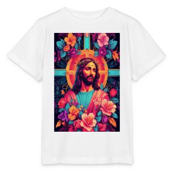 Jesus Christus - Stanley/Stella Kinder T-Shirt MINI CREATOR  - Weiß - Vorne - Maike (125cm)