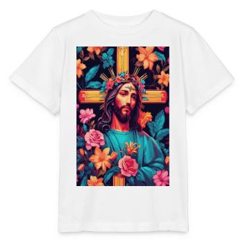 Jesus Christus - Stanley/Stella Kinder T-Shirt MINI CREATOR  - Weiß - Vorne - Maike (125cm)