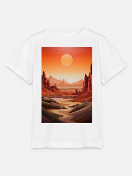 Wüstenlandschaft mit Sonnenuntergang - Stanley/Stella Kinder T-Shirt MINI CREATOR  - Weiß