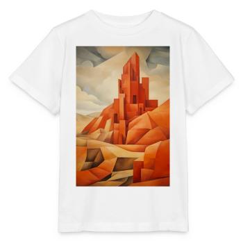 Desert Landscape, Desert Village - Stanley/Stella MINI CREATOR Kids’ T-Shirt - white - Front - Maike (125cm)