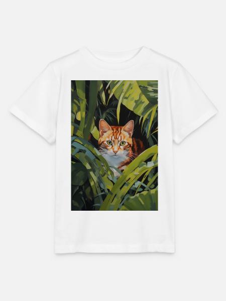 Niedliche rotbraune Katze Illustration - Stanley/Stella Kinder T-Shirt MINI CREATOR  - Weiß