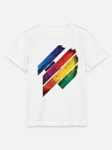 Abstraktes Regenbogen Pride Tornado Design - Lebendig - Stanley/Stella Kinder T-Shirt MINI CREATOR - Weiß