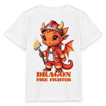 Brigade de pompiers dragons - T-shirt bio MINI CREATOR Stanley/Stella Enfant - blanc - Devant - Maike (125cm)