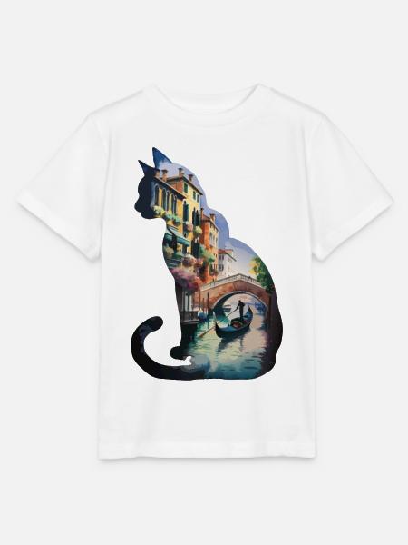 Venezianischer Stadtkreis Silhouette - Stanley/Stella Kinder T-Shirt MINI CREATOR  - Weiß