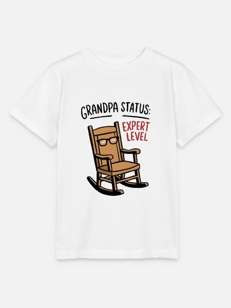 Grandpa Status: Expert  - Stanley/Stella Kinder T-Shirt MINI CREATOR  - Weiß