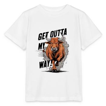 Ladender Ochse Unterwegs - Stanley/Stella Kinder T-Shirt MINI CREATOR  - Weiß - Vorne - Maike (125cm)