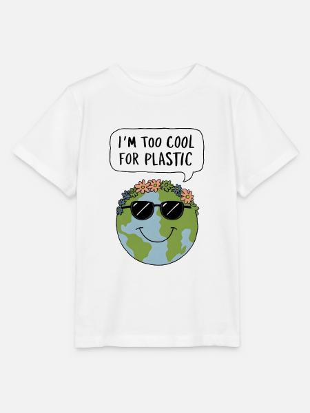 Too Cool for Plastic - Stanley/Stella Kinder T-Shirt MINI CREATOR - Weiß