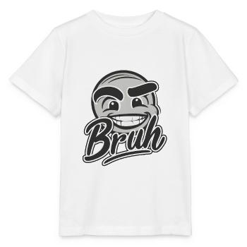 Bruh Face - Stanley/Stella MINI CREATOR Kids’ T-Shirt - white - Front - Maike (125cm)