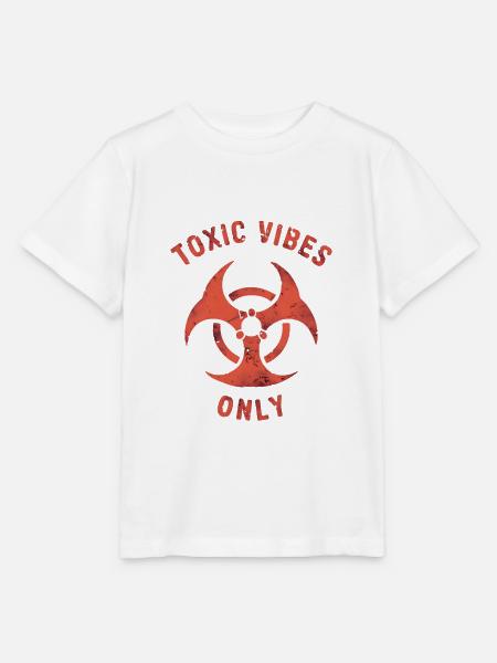 Toxic Vibes Only - Stanley/Stella Kinder T-Shirt MINI CREATOR  - Weiß