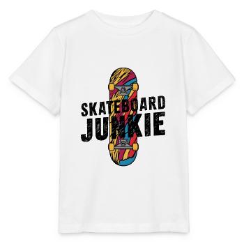 Skateboard Junkie - Stanley/Stella Kinder T-Shirt MINI CREATOR  - Weiß - Vorne - Maike (125cm)