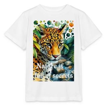 Leopard im Dschungel Natur ist voller Geheimnisse - Stanley/Stella Kinder T-Shirt MINI CREATOR  - Weiß - Vorne - Maike (125cm)