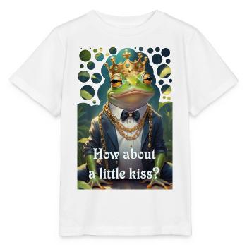 Grenouille Roi Prince Charmant Baiser Grenouille Prince - T-shirt bio MINI CREATOR Stanley/Stella Enfant - blanc - Devant - Maike (125cm)