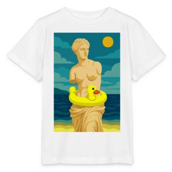 Die Venus (am Strand) - Stanley/Stella Kinder T-Shirt MINI CREATOR  - Weiß - Vorne - Maike (125cm)