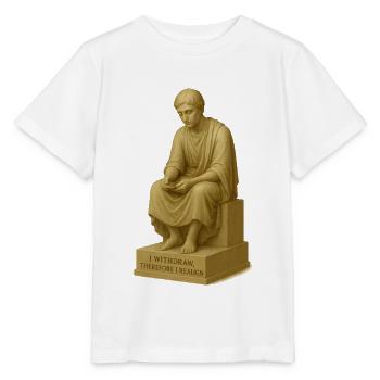 Thoughtful Thinker Sculpture - Stanley/Stella MINI CREATOR Kids’ T-Shirt - white - Front - Maike (125cm)
