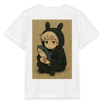 « Shin » - T-shirt bio MINI CREATOR Stanley/Stella Enfant - blanc - Devant - Maike (125cm)