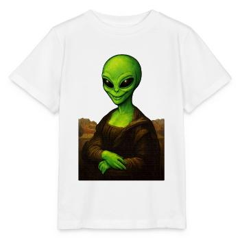 Alionde - Porträt von Außerirdischen im Renaissance-Stil - Stanley/Stella Kinder T-Shirt MINI CREATOR  - Weiß - Vorne - Maike (125cm)