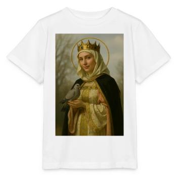 Heilige Olga von Kiew mit Taube und Krone - Stanley/Stella Kinder T-Shirt MINI CREATOR  - Weiß - Vorne - Maike (125cm)