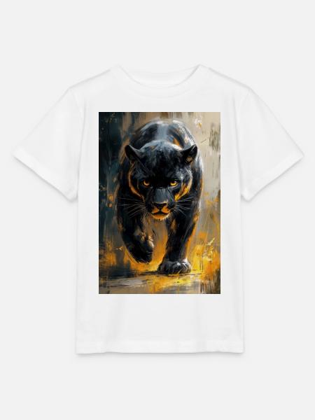 Illustration eines Panthers - Stanley/Stella Kinder T-Shirt MINI CREATOR - Weiß