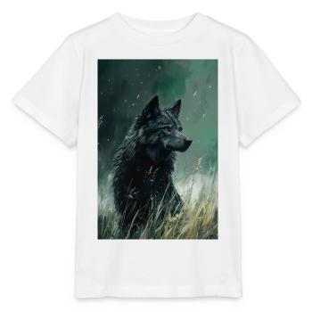 Illustration eines Wolfes - Stanley/Stella Kinder T-Shirt MINI CREATOR  - Weiß - Vorne - Maike (125cm)