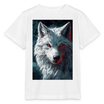 Illustration eines Wolfes - Stanley/Stella Kinder T-Shirt MINI CREATOR  - Weiß - Vorne - Maike (125cm)