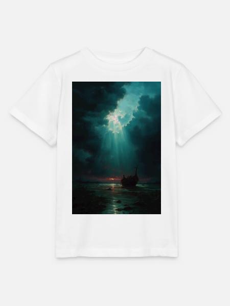 Illustration einer Naturlandschaft - Stanley/Stella Kinder T-Shirt MINI CREATOR  - Weiß