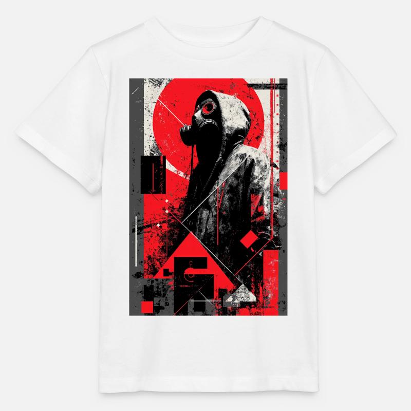 Le masque à gaz dans la dystopie du graffiti - T-shirt bio MINI CREATOR Stanley/Stella Enfant - blanc