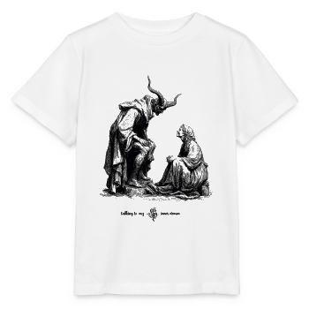 Silhouette Démoniaque - T-shirt bio MINI CREATOR Stanley/Stella Enfant - blanc - Devant - Maike (125cm)