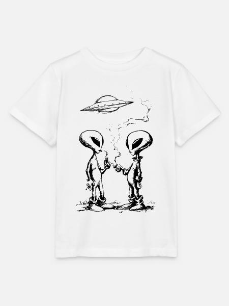 Alien break - Stanley/Stella Kinder T-Shirt MINI CREATOR  - Weiß