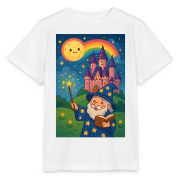 Arcane Sorcerer and Starry Castle - Stanley/Stella MINI CREATOR Kids’ T-Shirt - white - Front - Maike (125cm)