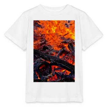 Heart of Embers Macro Poster - T-shirt bio MINI CREATOR Stanley/Stella Enfant - blanc - Devant - Maike (125cm)