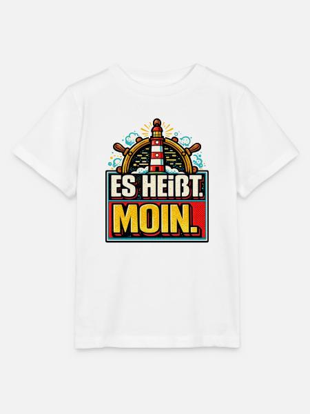 Es Heißt Moin - Maritimer Gruß - Stanley/Stella Kinder T-Shirt MINI CREATOR  - Weiß