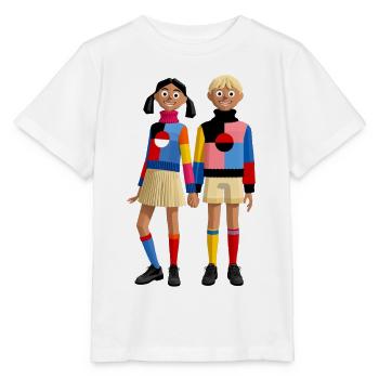 Kiki and Mimo - Stanley/Stella MINI CREATOR Kids’ T-Shirt - white - Front - Maike (125cm)