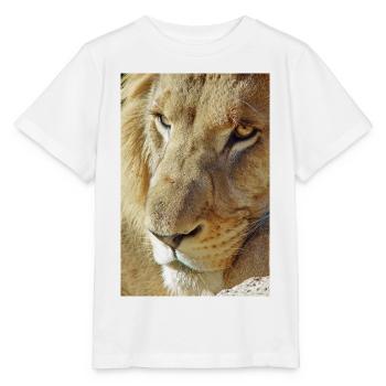 Löwentraum Porträt in Sonnenlicht - Stanley/Stella Kinder T-Shirt MINI CREATOR  - Weiß - Vorne - Maike (125cm)