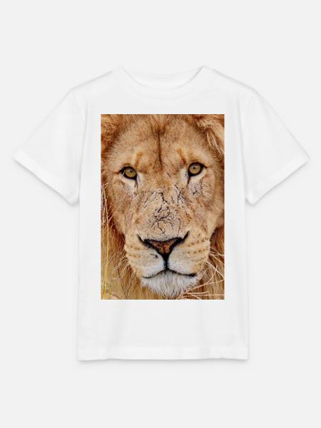 Löwen Porträt  - Stanley/Stella Kinder T-Shirt MINI CREATOR  - Weiß