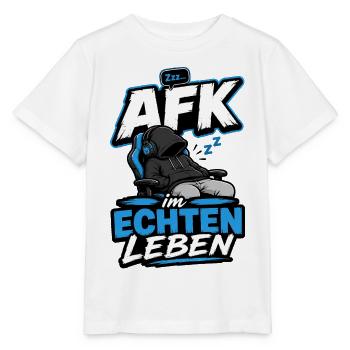 AFK im echten Leben - Gamer Schlafmodus - Stanley/Stella Kinder T-Shirt MINI CREATOR  - Weiß - Vorne - Maike (125cm)