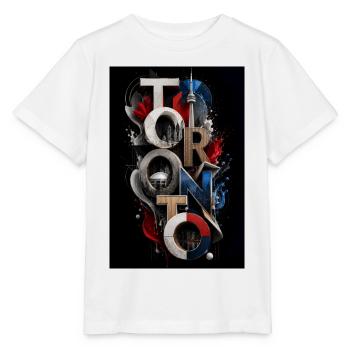 Typographie urbaine de Toronto - T-shirt bio MINI CREATOR Stanley/Stella Enfant - blanc - Devant - Maike (125cm)